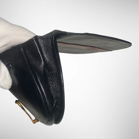 Vintage Women's Bifold Wallet Purse Black Brown Soft Genuine Leather Retro Style - Picture 8 of 12